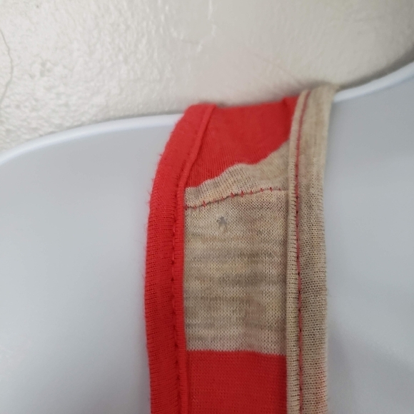 Green Apple Coral Beige Striped Maxi Dress Racerback Lightweight - Picture 2 of 8